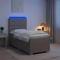 LED lovos čiužinys su LED apšvietimu Taupe 100 x 200 cm Audinys