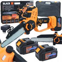 Belaidė grandininė pjūklas Black 20 cm, 21 V, 2 x 4 Ah su automatiniu tepimu