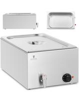 Bain marie elektrinis šildytuvas su čiaupu GN 1/1 600 W
