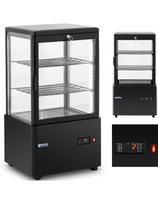 3 lygių įstiklinta šaldytuvo vitrina 58 l - juoda