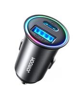 Mini automobilinis įkroviklis 60W USB-A QC3.0 USB-C PD juodas