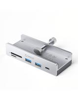 MH5PC su gnybtu tvirtinamas šakotuvas USB-C / USB-A USB-C SD TF – sidabrinis
