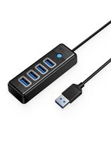 Stebulės skirstytuvas PW4U-U3 USB-A - 4x USB-A - juodas