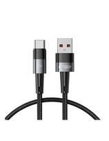 USB-C - USB-A 66W 6A 0,25 m kabelis - pilkas