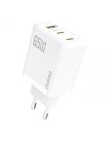 A29 GaN USB-C USB-A 65W sieninis įkroviklis – baltas