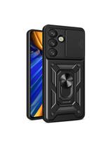 „Hybrid Armor Camshield“ dėklas su stovu ir kameros dangteliu, skirtas „Nothing Phone 3a 5G“ – juodas