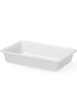 Plokščias duonos kepimo indas 3 l 340x235x70 mm - baltas