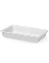 Plokščias duonos kepimo indas 6 l 430x285x75 mm - baltas