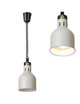 Cilindrinė pakabinama maisto šildymo lempa, 175 mm skersmens, 250 W - balta