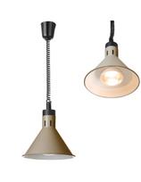 Kūginė pakabinama maisto šildymo lempa, 275 mm skersmens, 250 W - smėlio spalvos