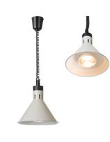 Kūginė pakabinama maisto šildymo lempa, 275 mm skersmens, 250 W – balta