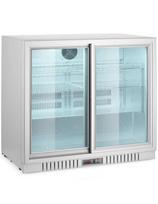 Baro šaldytuvas su 2 stumdomomis durelėmis, LED, 150 l, 160 W, 90 x 52 x 84 cm – sidabro spalvos