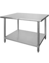 Budget Line varžtais tvirtinamas centrinis stalas su lentyna – 140x60x85 cm