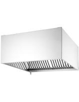 Prie sienos tvirtinamas gaubtas su absorberiu, prisukamas, PLIENAS 1205x1000x450 mm