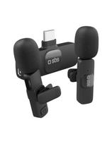Belaidžiai prisegami mikrofonai su USB-C imtuvu, juodi - 2 vnt.