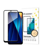 Grūdintas stiklas Xiaomi POCO C65/ Redmi 13C su juodu rėmeliu, pilnai klijuojamas