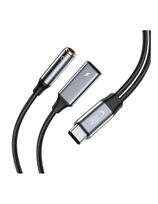 USB-C – USB-C / 3,5 mm mini lizdo laidas – juodas