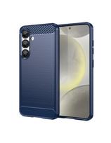 Silikoninis dėklas, skirtas „Samsung Galaxy S25 Edge Carbon“ dėklui – mėlynas