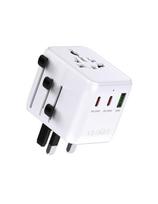 USB-C USB-A ES JK JAV AUS JP kelioninis adapteris – baltas