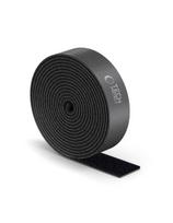 Kabelių organizatorius su lipnia juosta „Velcro“ 3 m - juoda