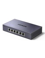 6 prievadų 1Gb/ s Ethernet tinklo komutatorius su PoE – pilkas
