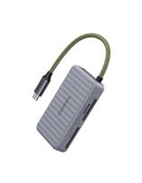 SD microSD USB-C atminties kortelių skaitytuvas – pilkas