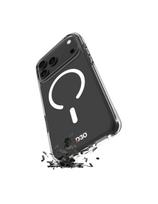 „iPhone 17 Pro Max“ TPU, smūgiams atsparus, skaidrus „D3O MagSafe“ dėklas – permatomas