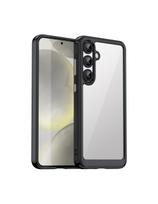 Silikoninis dėklas su gelio rėmeliu, skirtas „Samsung Galaxy S25+ Outer Space“ dėklui – juodas