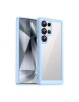 Silikoninis dėklas su gelio rėmeliu, skirtas „Samsung Galaxy S25 Ultra Outer Space“ dėklui – mėlynas