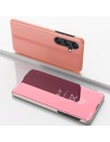 Apsauginis dėklas, skirtas „Samsung Galaxy S24 FE Clear View“ dėklui – rožinis