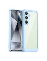 Silikoninis dėklas su gelio rėmeliu, skirtas „Samsung Galaxy S24 FE Outer Space“ dėklui – mėlynas