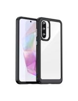„Samsung Galaxy A26 Outer Space“ dėklas su lanksčiu rėmeliu – juodas