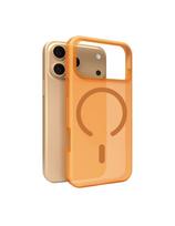 „iPhone 17 Pro Max Magsafe Daylight“ silikoninis dėklas – permatomas oranžinis