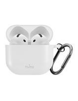 Silikoninis dėklas „Airpods 4“ ausinėms – baltas