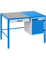 PRO-LINE 1180x780x850 mm dirbtuvių šlifavimo stalas su dulkių surinkimo stalčiumi ir spintele