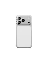 iPhone 17 Pro / Pro Max kameros stiklas su sidabro aliuminio rėmeliu ir objektyvo stiklu