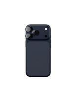 iPhone 17 Pro / Pro Max kameros stiklas su mėlynu aliuminio rėmeliu ir objektyvo stiklu