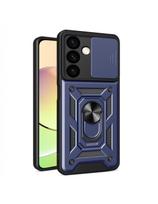 Šarvuotas dėklas su kameros apsauga, skirtas „Samsung Galaxy A15 Hybrid Armor Camshield“ - mėlynas