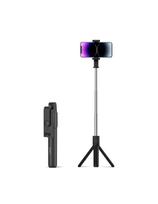 Asmenukių lazdelė su mini trikojė, skirta 360 laipsnių nuotraukoms per „Bluetooth“ – juoda