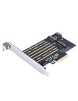 M.2 NVMe ir SATA diskų išplėtimo plokštė – juoda