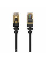 Apvalus LAN CAT7 10Gbps RJ45 interneto tinklo kabelis 20m - juodas