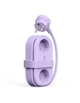6 viename AC USB-A USB-C GaN 65W maitinimo lizdas – violetinis