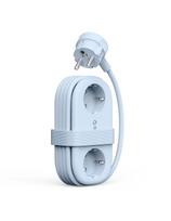 6 viename AC USB-A USB-C GaN 65W maitinimo lizdas – mėlynas