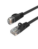 Ethernet CAT7 10Gbps RJ45 LAN plokščias tinklo kabelis 10 m - juodas