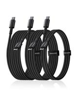 Volframo aukso 100 W USB-C kabelio rinkinys 1 m 2 m 3 m – juodas