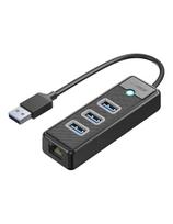 ŠAKOTOJO skirstytuvas 4 prievadų USB-A - USB-A RJ45 2.5G Ethernet 1.8 m - juodas