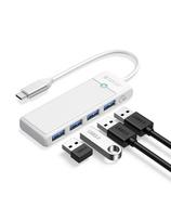 ŠAKOTĖLIS 4 prievadų skirstytuvas USB-C - USB-A 1,8 m - baltas