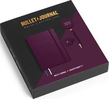 Leuchtturm 1917 Užrašų knygelė su rašikliu ir lipniu laikikliu Bullet Journal, violetinė, 3 dalių rinkinys