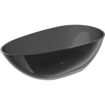 Mexen Glass skaidri laisvai stovinti vonia 160 x 80 cm, juoda, chromuotas kamštis - 58061608013