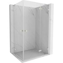 Mexen Lunar L Duo dešinysis dušo kabinas 120 x 90 cm, skaidrus, šlifuotas nikelis - 834L-120P-090L-97-00